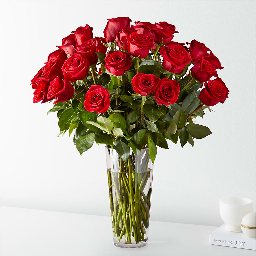 Long Stem Red Rose Bouquet – Accents By Jenny, Park Ridge IL