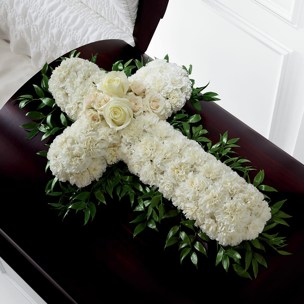 Peaceful Memories Casket Spray (Standard) – Accents By Jenny, Park Ridge IL