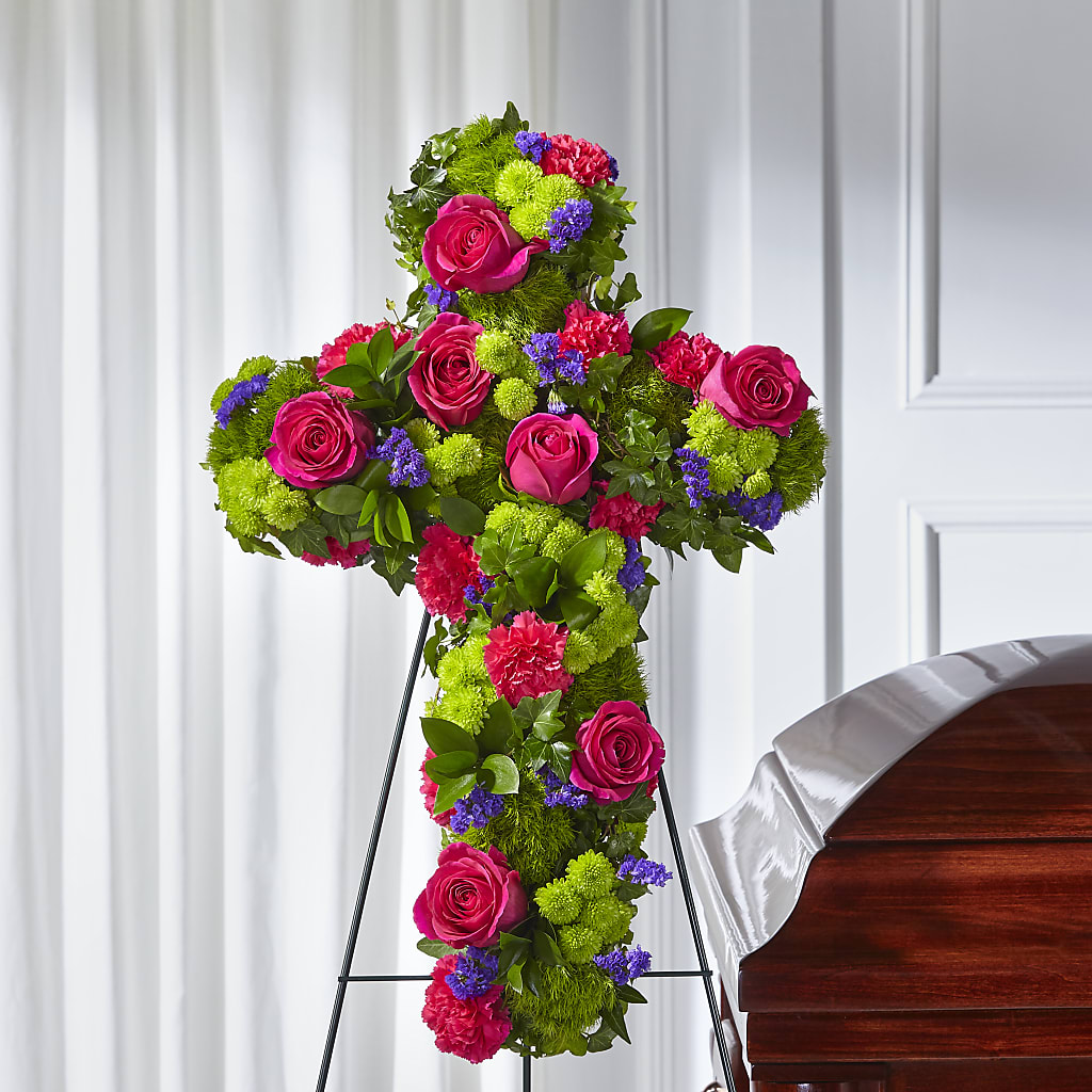 Tribute Rose Floral Cross – Accents By Jenny, Park Ridge IL