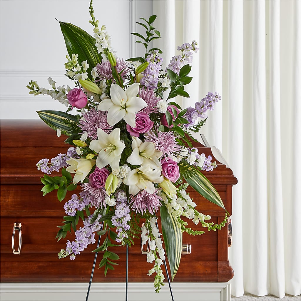 Grateful Hearts Standing Spray – Accents By Jenny, Park Ridge IL