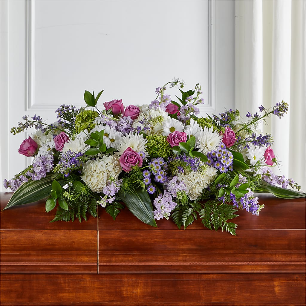 Meadows of Serenity Casket Spray – Accents By Jenny, Park Ridge IL