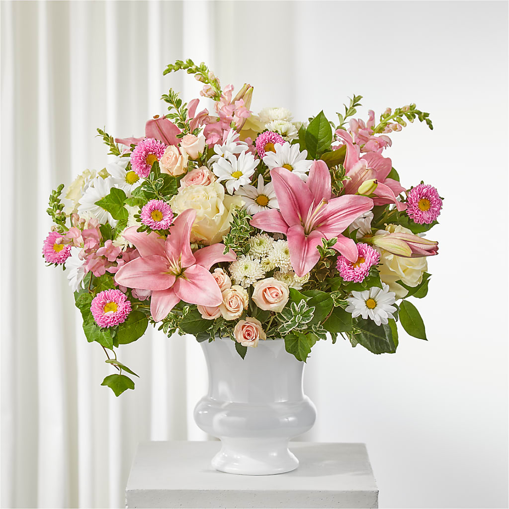 Empathetic Blooms Urn Arrangement – Accents By Jenny, Park Ridge IL