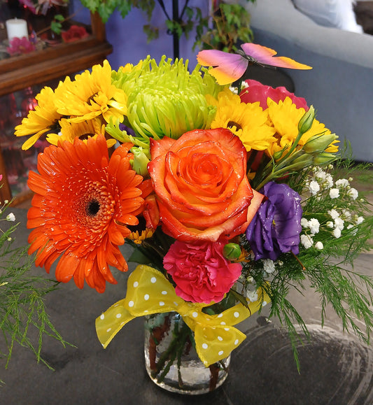 Seasonal Mason Jar Arrangement