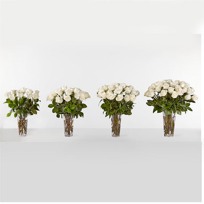 Long Stem White Rose Bouquet –  Accents By Jenny, Park Ridge IL