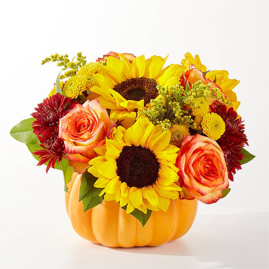 Golden Gourd Pumpkin Bouquet –  Accents By Jenny, Park Ridge IL