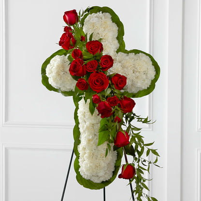 Floral Cross Easel –  Accents By Jenny, Park Ridge IL
