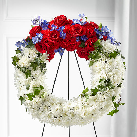 Patriotic Passion Wreath –  Accents By Jenny, Park Ridge IL